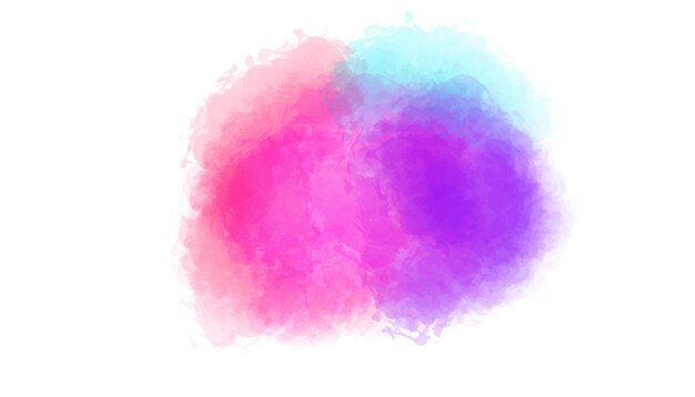 Fondo de textura de mancha de acuarela abstracta de color de arco iris de vector