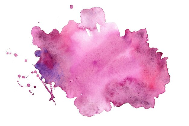 Fondo de textura de mancha de acuarela rosa abstracta
