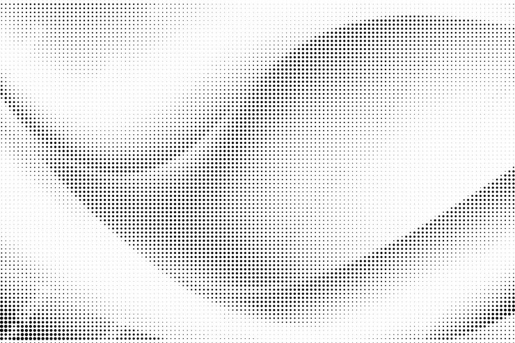 Fondo de textura de patrón de medio tono grunge abstracto en blanco y negro