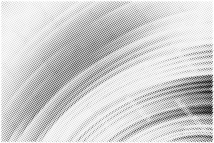 Vector gratuito fondo de textura de patrón de medio tono grunge abstracto en blanco y negro