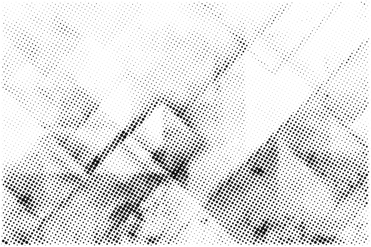 Fondo de textura de patrón de medio tono grunge abstracto en blanco y negro