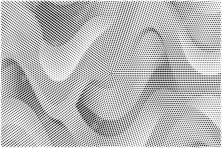 Fondo de textura de patrón de medio tono grunge abstracto en blanco y negro