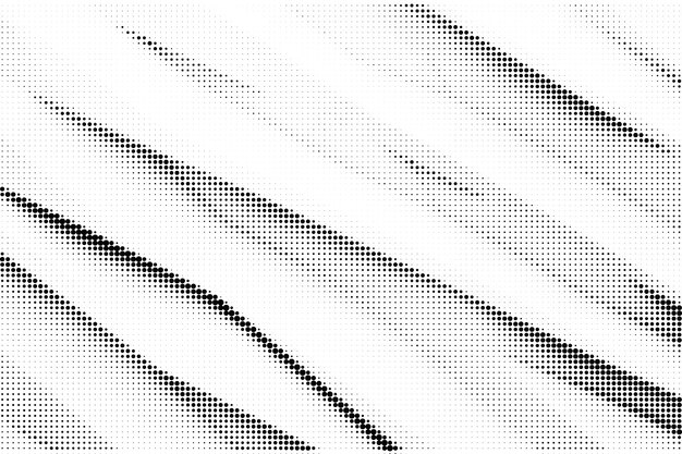 Fondo de textura de patrón de medio tono grunge abstracto en blanco y negro