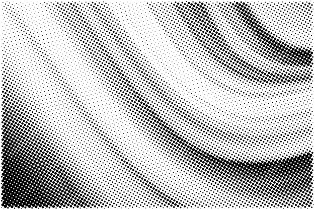 Fondo de textura de patrón de medio tono grunge abstracto en blanco y negro