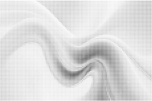 Fondo de textura de patrón de medio tono grunge abstracto en blanco y negro