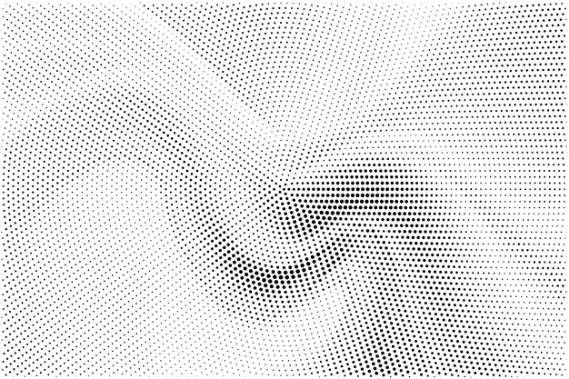 Fondo de textura de patrón de medio tono grunge abstracto en blanco y negro