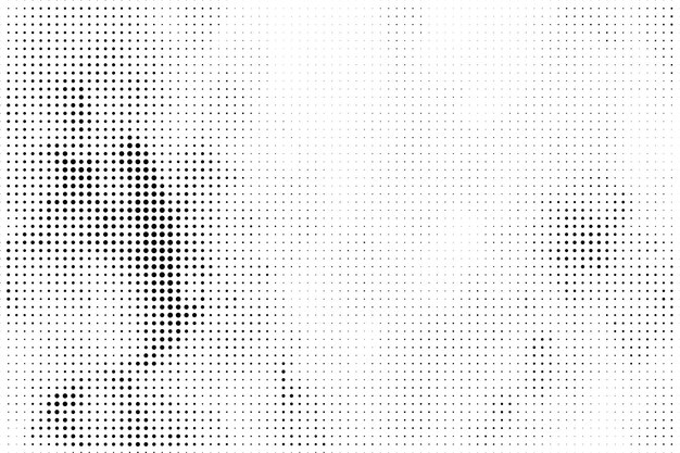 Fondo de textura de patrón de medio tono grunge abstracto negro