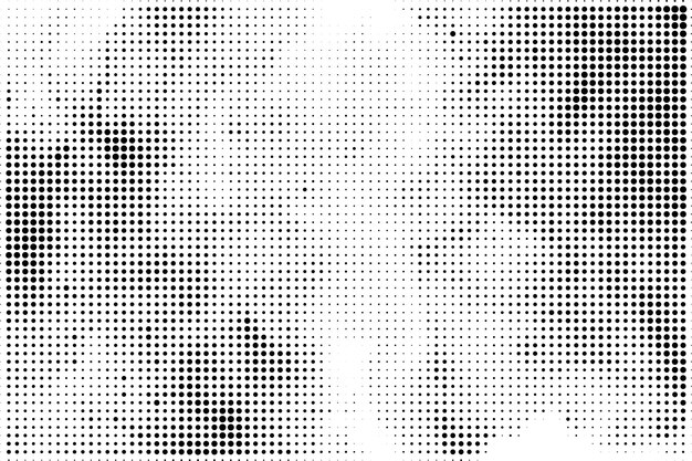 Fondo de textura de patrón de medio tono grunge abstracto negro