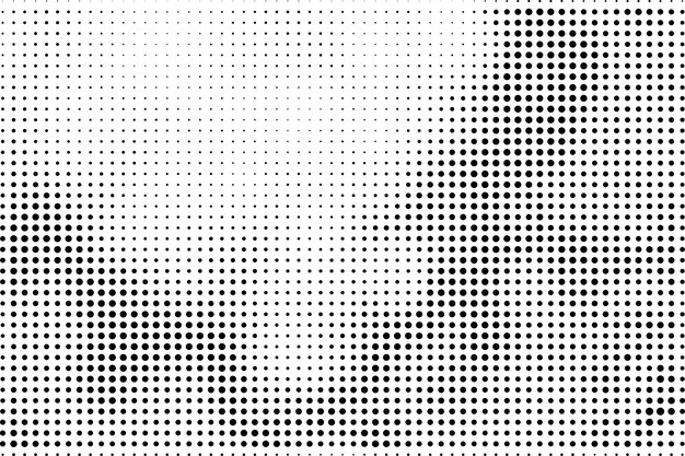 Fondo de textura de patrón de medio tono grunge abstracto negro
