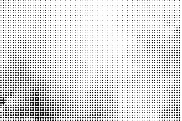 Fondo de textura de patrón de medio tono grunge abstracto negro