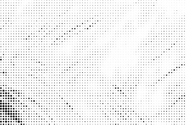 Fondo de textura de patrón de medio tono grunge abstracto negro