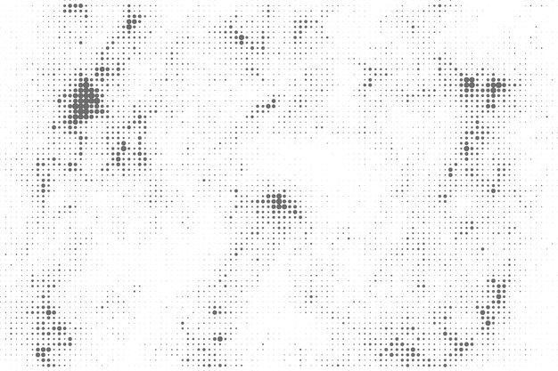 Fondo de textura de patrón de medio tono grunge en blanco y negro