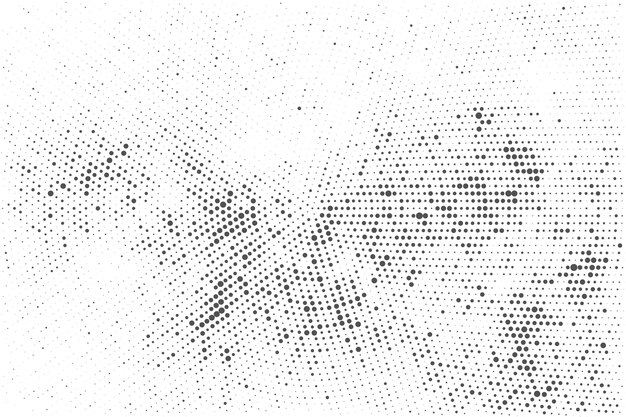 Fondo de textura de patrón de medio tono grunge en blanco y negro