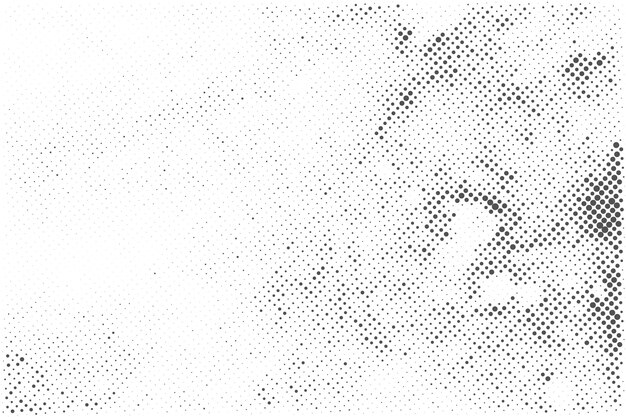 Fondo de textura de patrón de medio tono grunge en blanco y negro