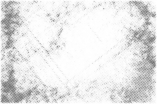 Fondo de textura de patrón de medio tono grunge en blanco y negro