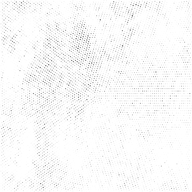 Fondo de textura de patrón de medio tono grunge en blanco y negro