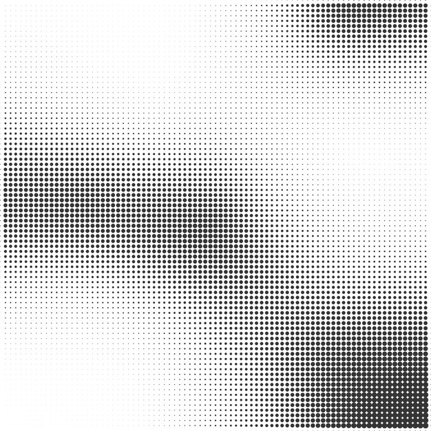 Fondo de textura de patrón de medio tono grunge en blanco y negro