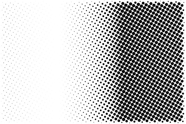 Fondo de textura de patrón de medio tono grunge en blanco y negro