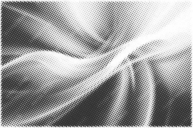 Fondo de textura de patrón de medio tono grunge en blanco y negro