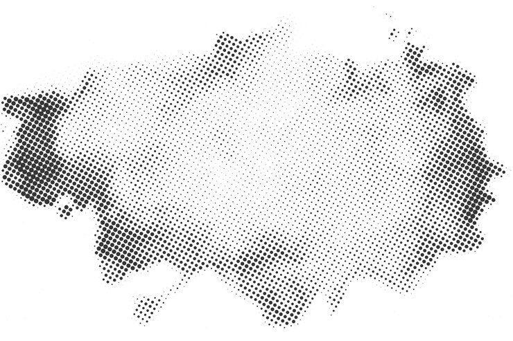 Fondo de textura de patrón de medio tono grunge en blanco y negro
