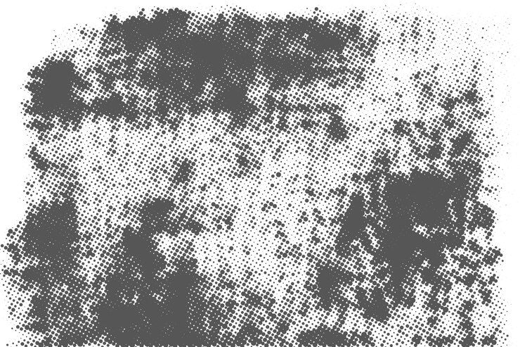 Vector gratuito fondo de textura de patrón de medio tono negro y blanco