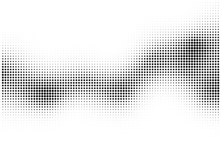 Fondo de textura de patrón de medio tono negro y blanco