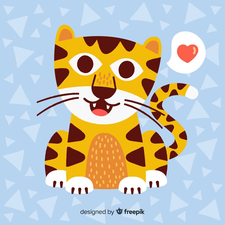 Vector gratuito fondo de tigre adorable