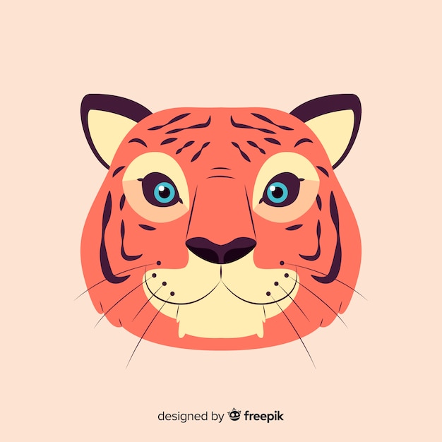 Vector gratuito fondo tigre amistoso