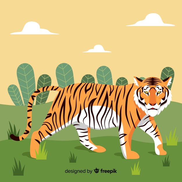 Fondo tigre andando