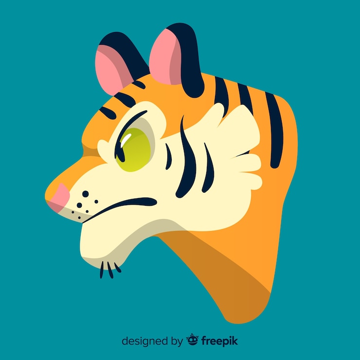 Vector gratuito fondo tigre enfadado