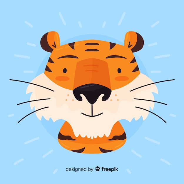 Vector gratuito fondo de tigre