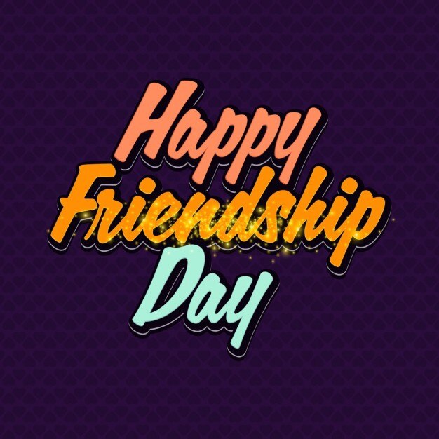 Fondo de tipografía de feliz amistad