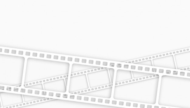 Fondo de tira de película blanca con espacio de texto