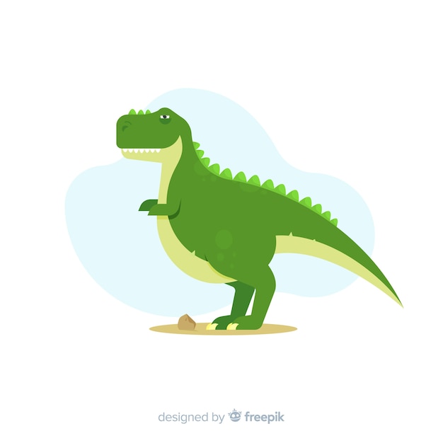 Fondo de tiranosaurio rex en diseño plano