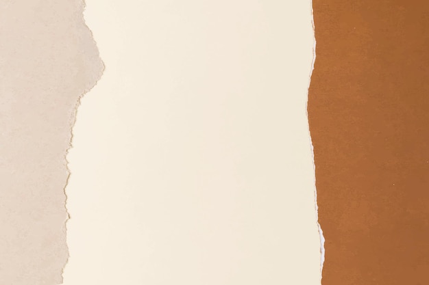 Fondo de tono de tierra hecha a mano de vector de marco de artesanía de papel rasgado