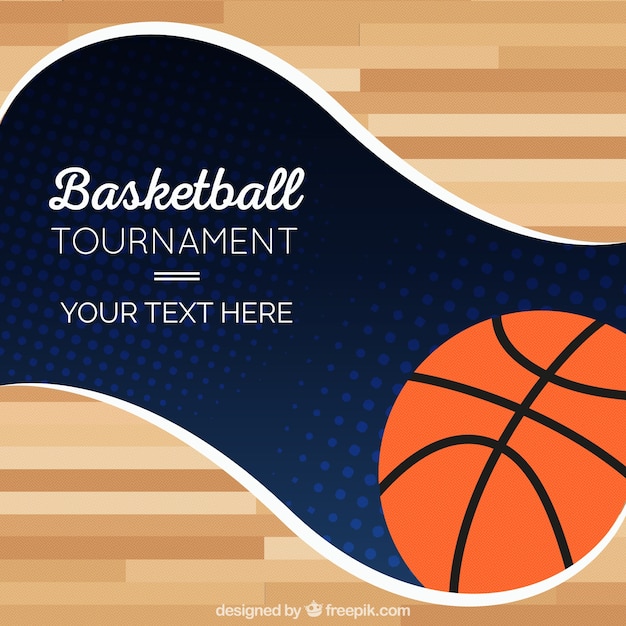 Vector gratuito fondo de torneo de baloncesto