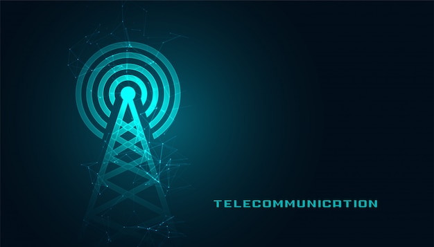 Fondo de torre digital de telecomunicaciones móviles