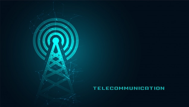Fondo de torre digital de telecomunicaciones móviles