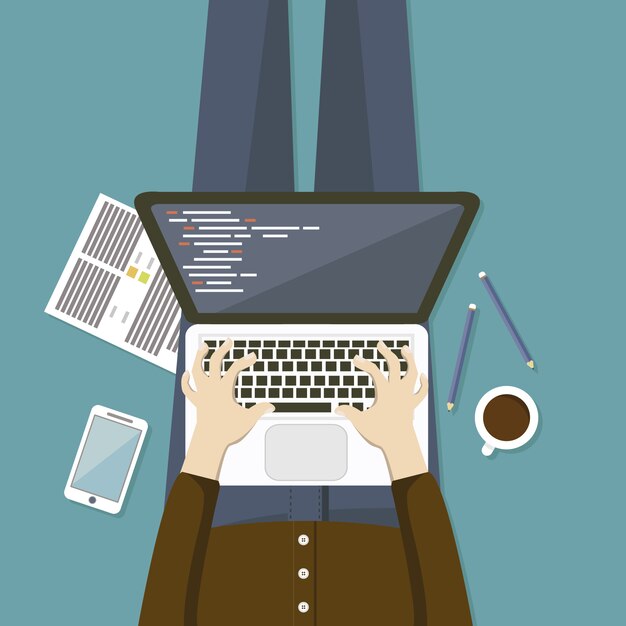 Fondo de trabajando en el ordenador