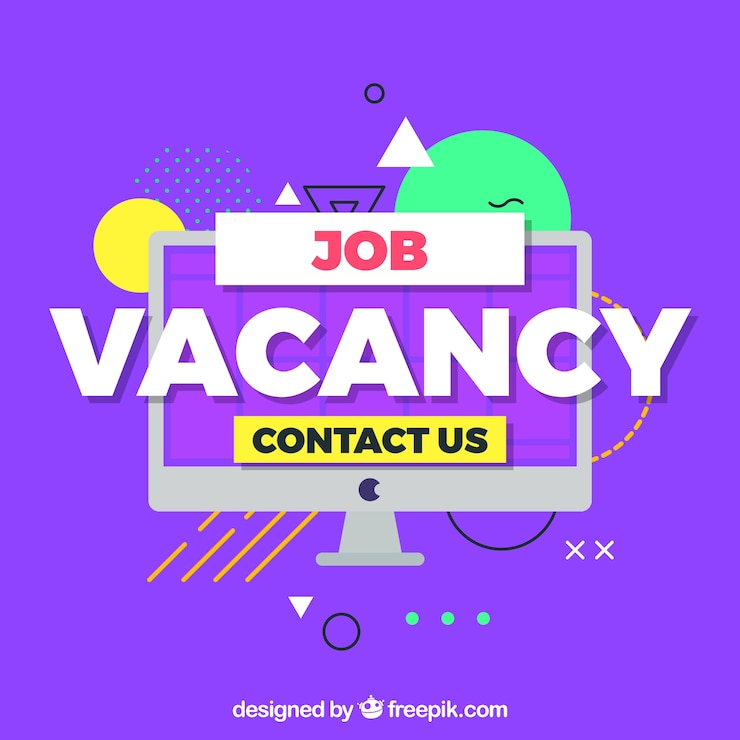 Vector gratuito fondo de trabajo vacante en estilo plano
