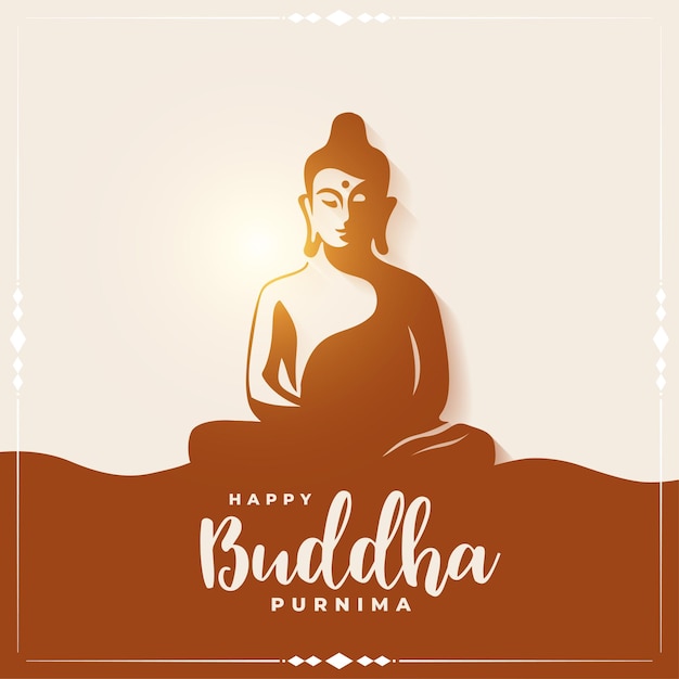 Vector gratuito fondo tradicional feliz buddha purnima para la fe espiritual