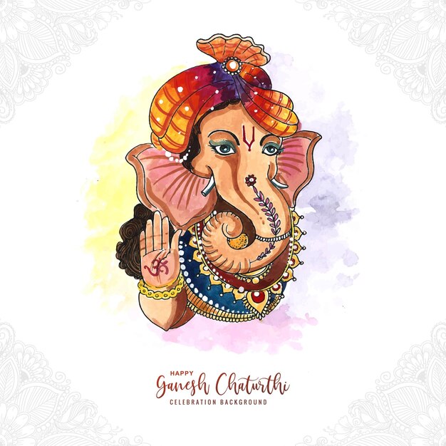 Fondo tradicional feliz celebración festival ganesh chaturthi