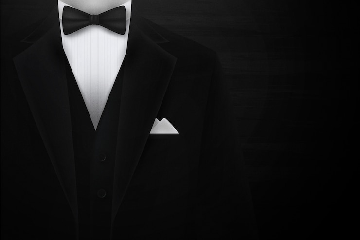 Vector gratuito fondo de traje masculino realista de lujo con chaqueta y corbata