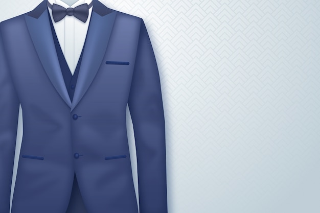 Vector gratuito fondo de traje realista