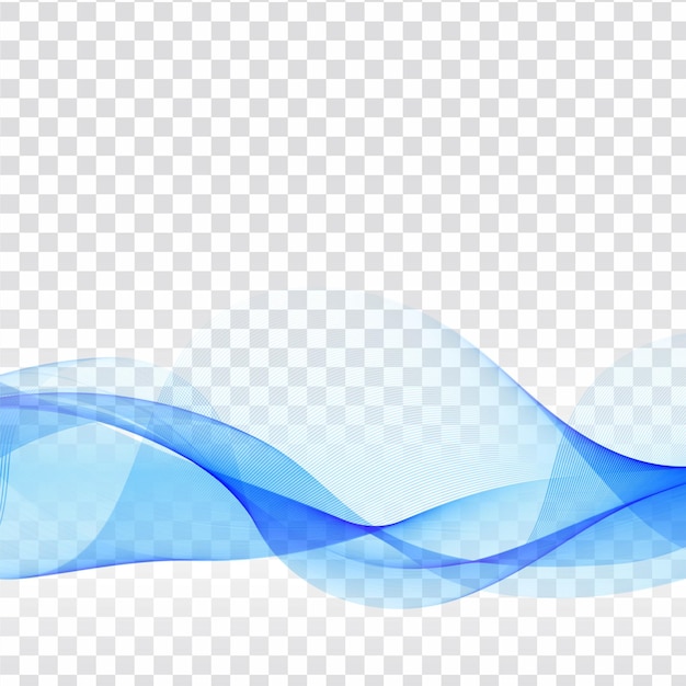 Vector gratuito fondo transparente abstracto elegante onda azul