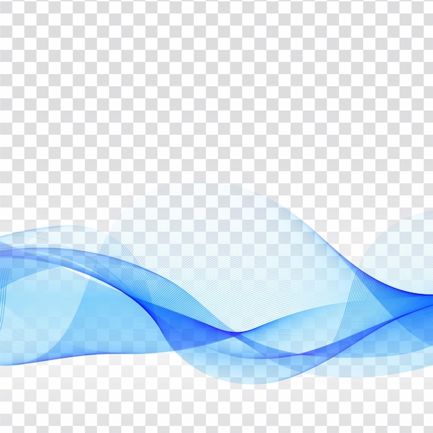 Fondo transparente abstracto elegante onda azul