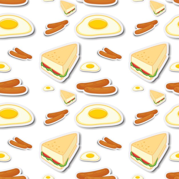 Fondo transparente con comida diferente