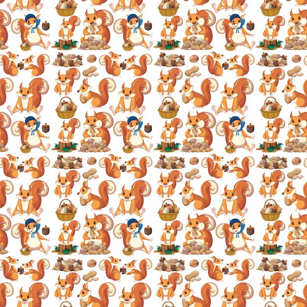 Fondo transparente de dibujos animados de animales lindos