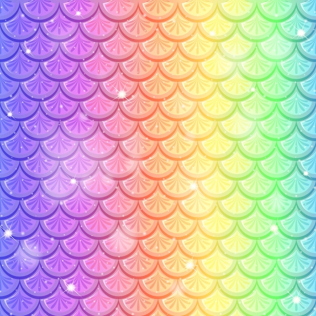 Vector gratuito fondo transparente de escala de peces arco iris