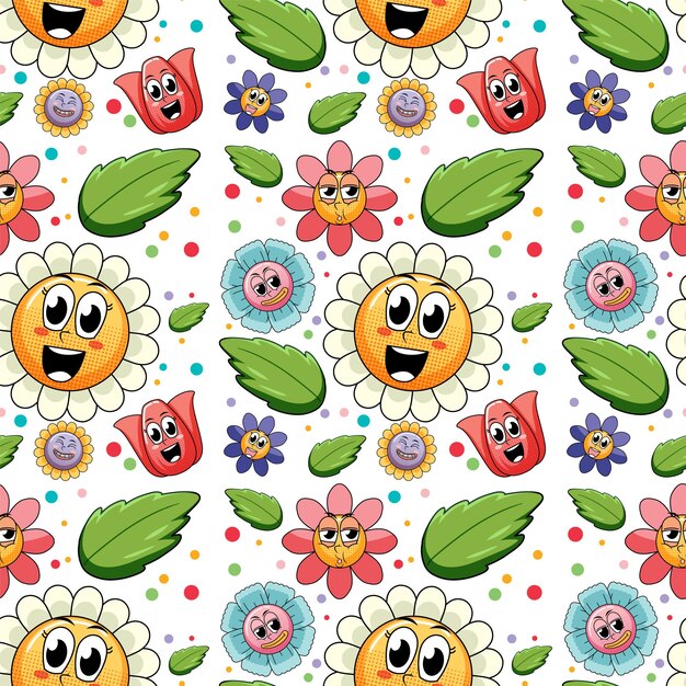 fondo transparente con flores de colores